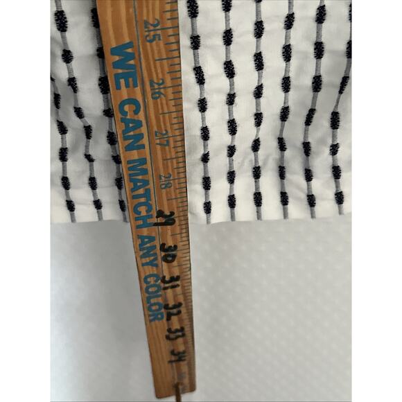 St John Sport Jacket Blazer Navy White Striped Career Work Classy XL - Picture 8 of 9